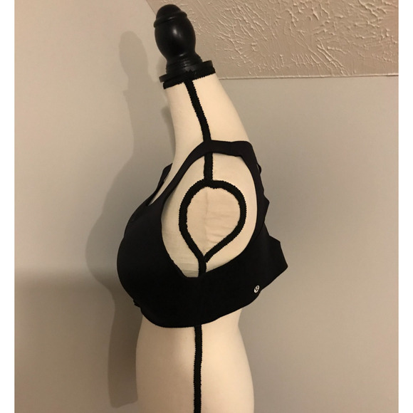 Lululemon Bra Women's Black Enlite Front Zip High Support Bra - Size 38 D - Picture 3 of 11